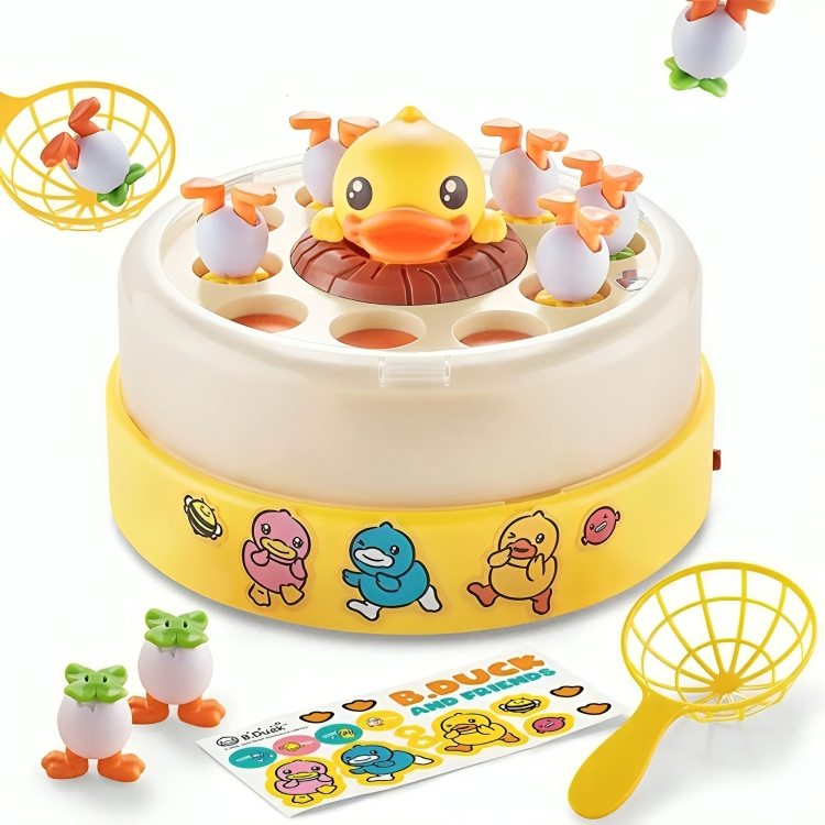 Jeu de capture d’œufs avec canard et 2 filets