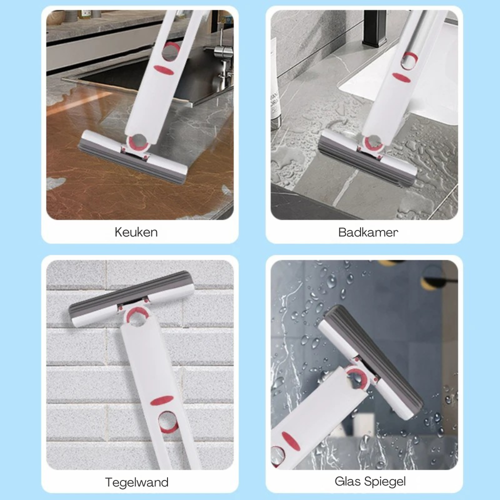 Mini-balai à éponge avec essorage intégré