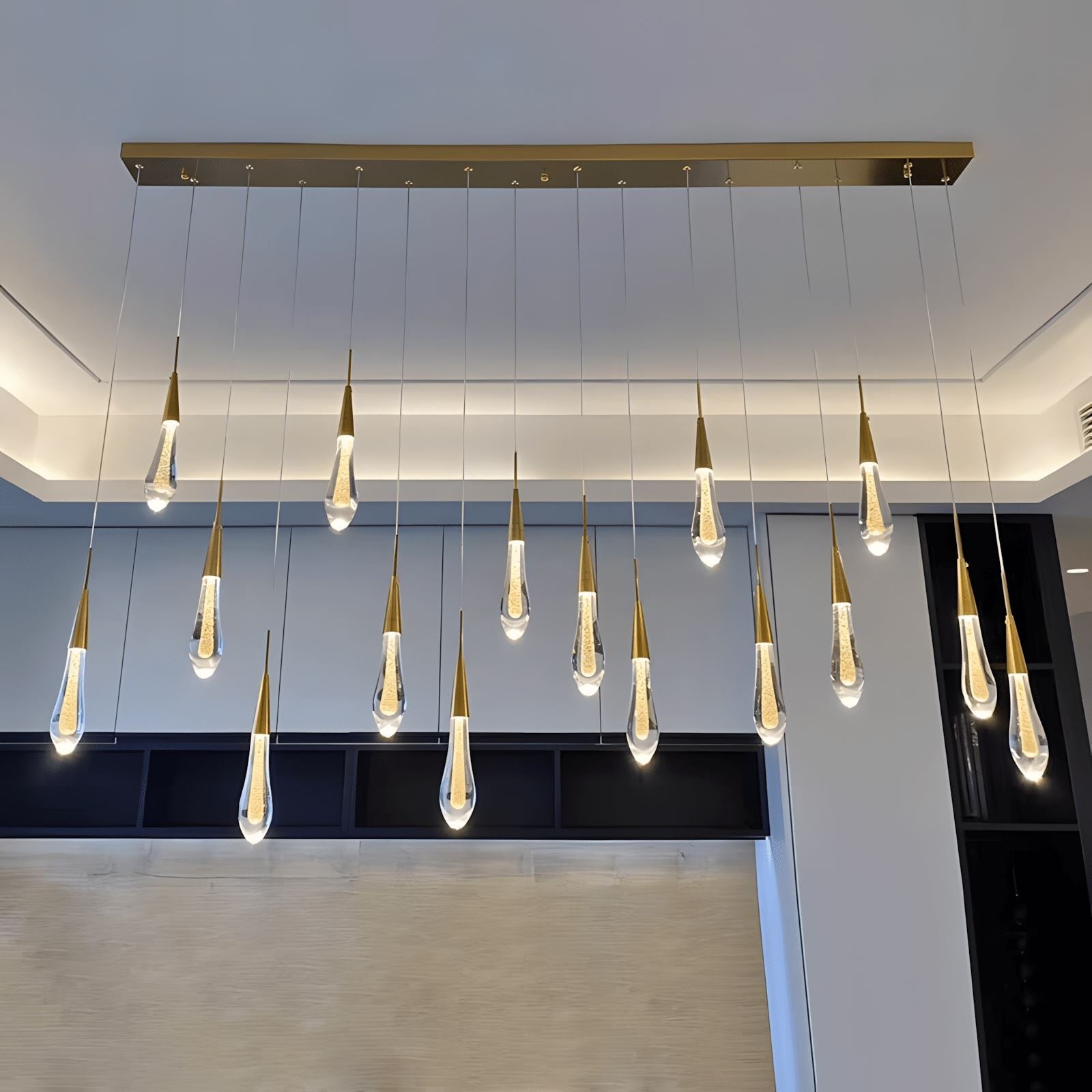 Suspension LED goutte de cristal – 1 lumière – image 15