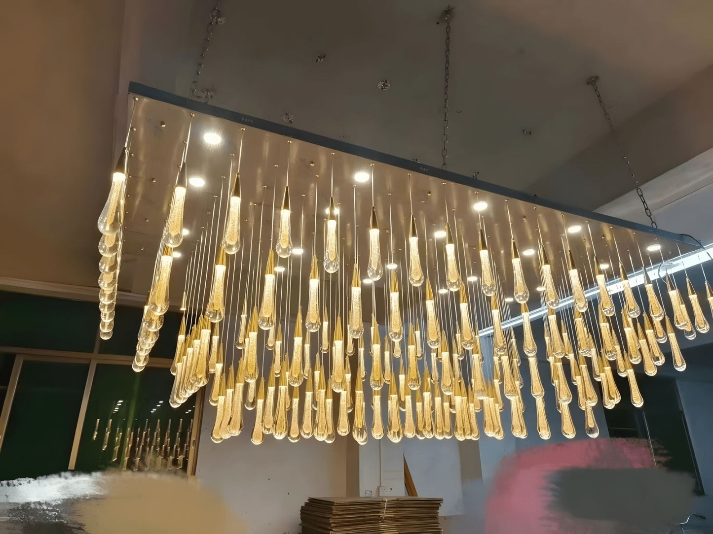 Suspension LED goutte de cristal – 1 lumière – image 16