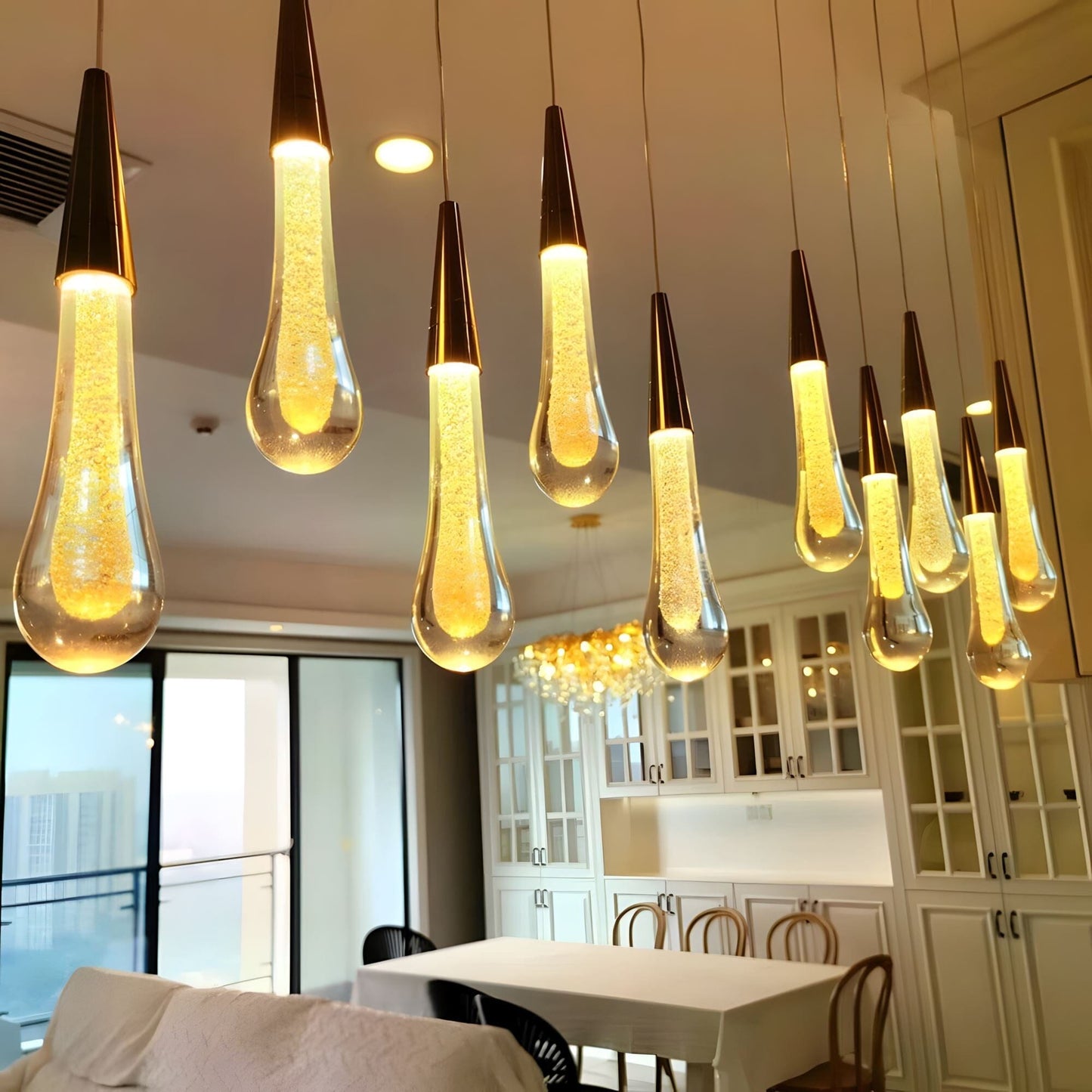 Suspension LED goutte de cristal – 1 lumière – image 18