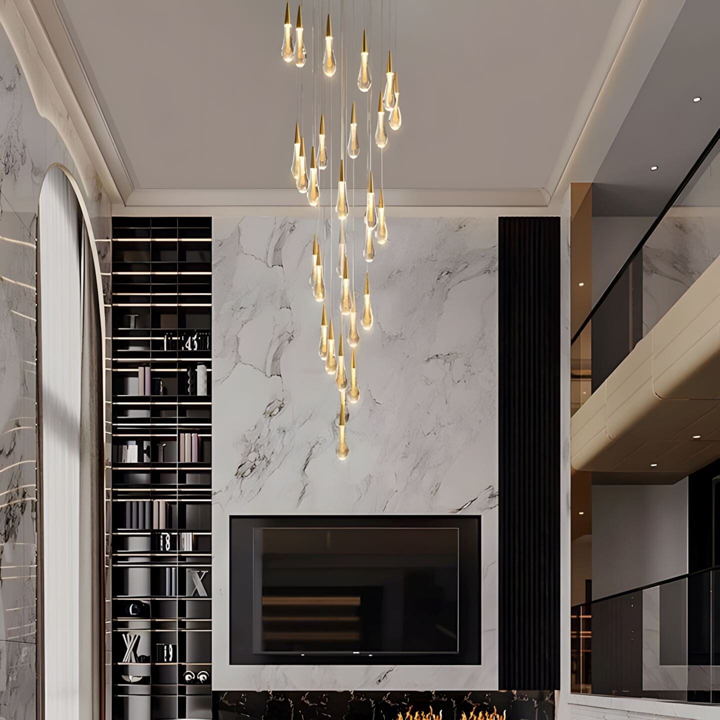 Suspension LED goutte de cristal – 1 lumière – image 20