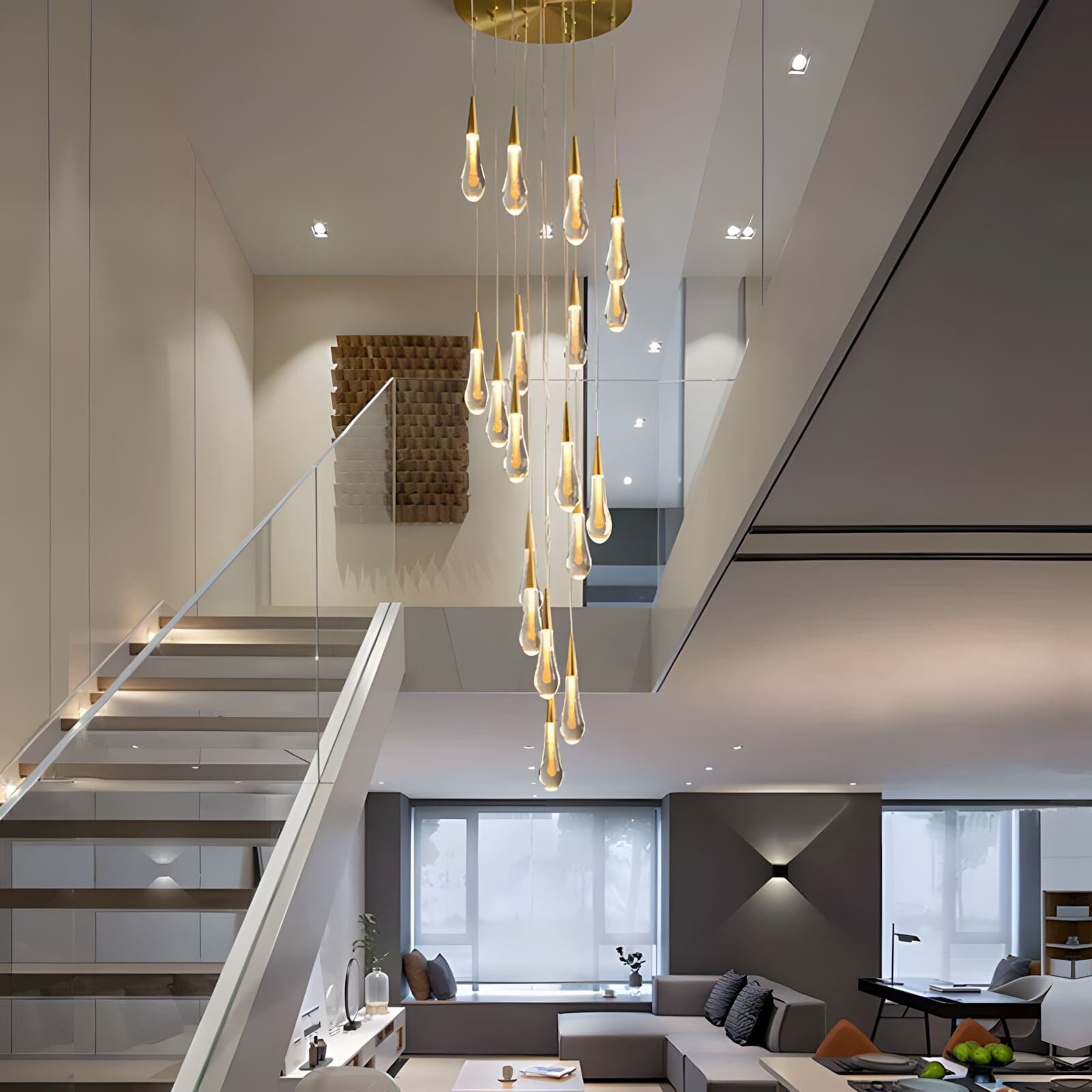 Suspension LED goutte de cristal – 1 lumière – image 21
