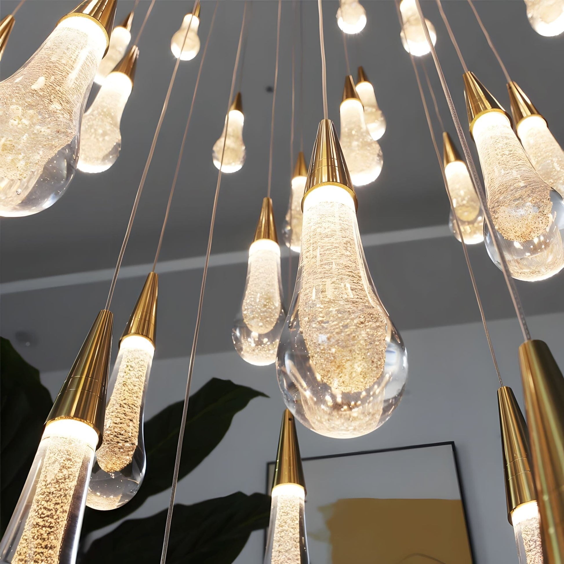 Suspension LED goutte de cristal – 1 lumière – image 22