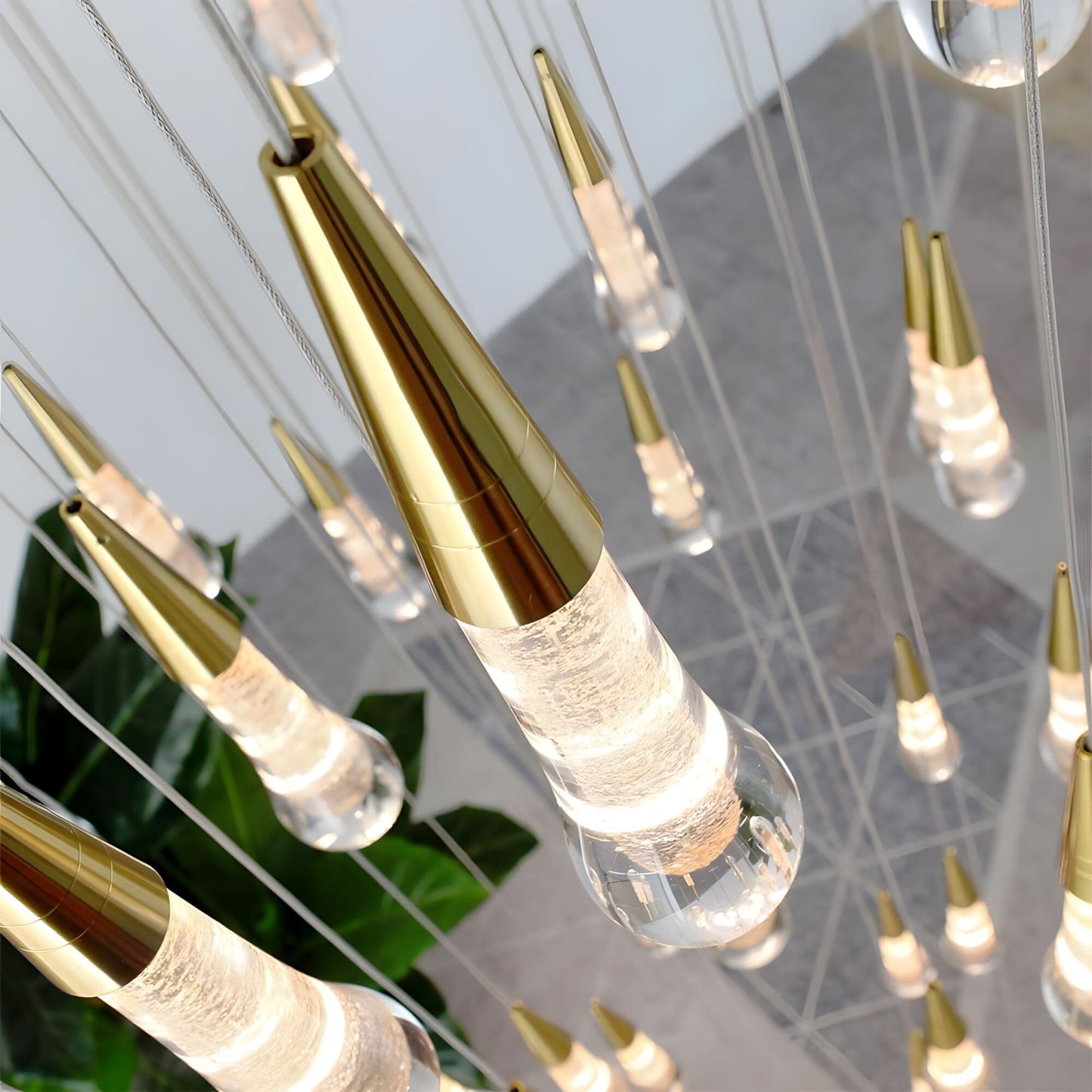 Suspension LED goutte de cristal – 1 lumière – image 23
