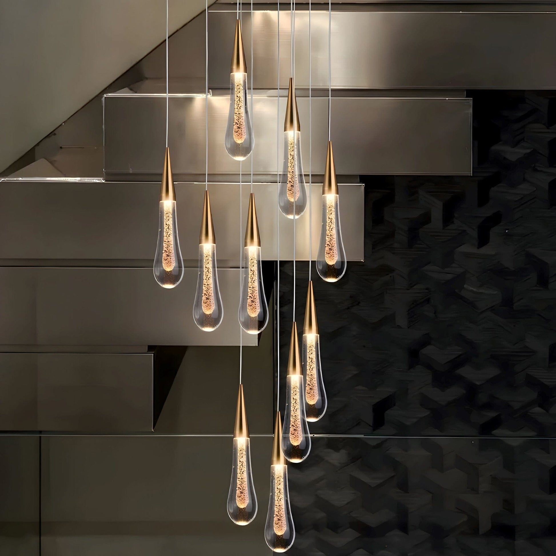 Suspension LED goutte de cristal – 1 lumière – image 6