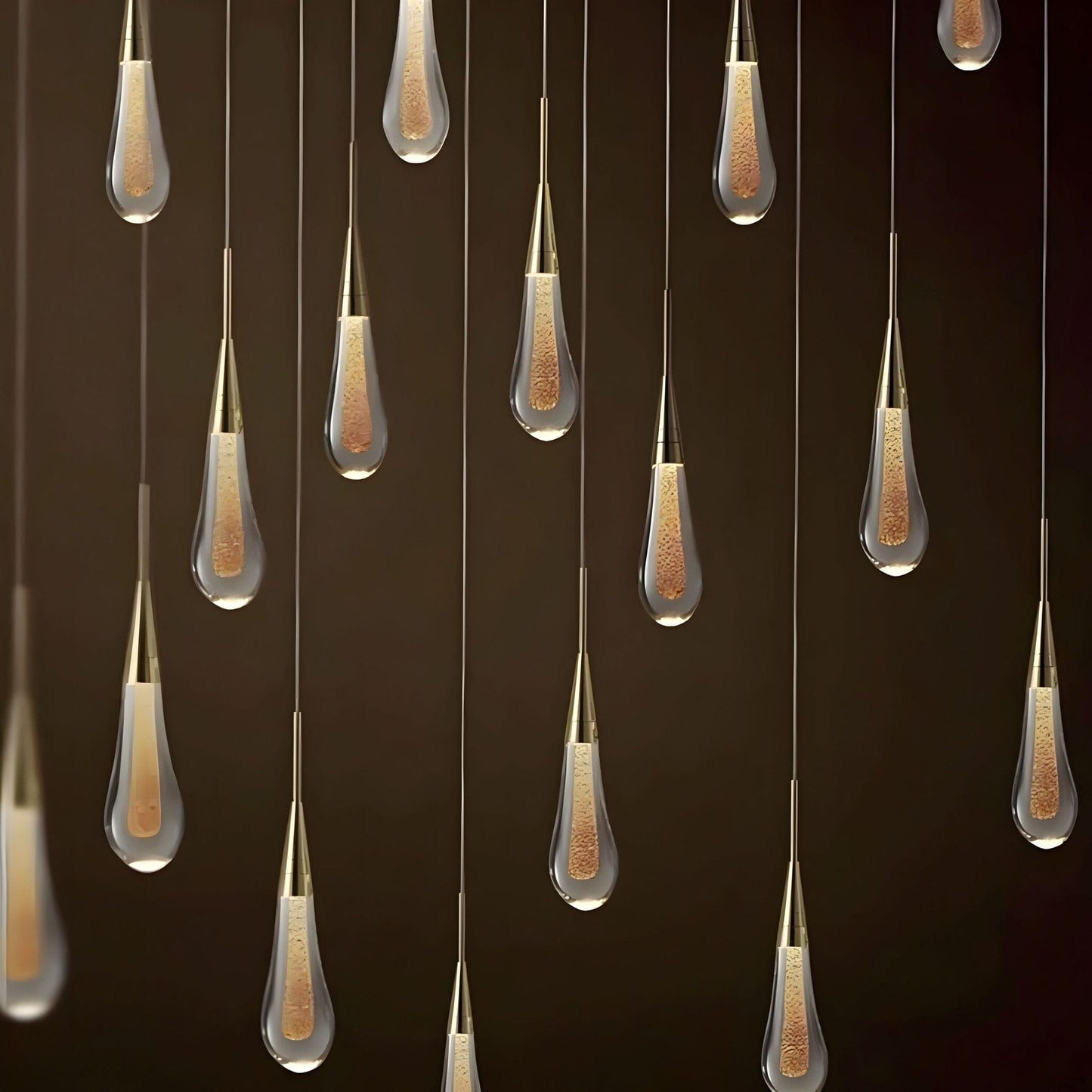 Suspension LED goutte de cristal – 1 lumière – image 8