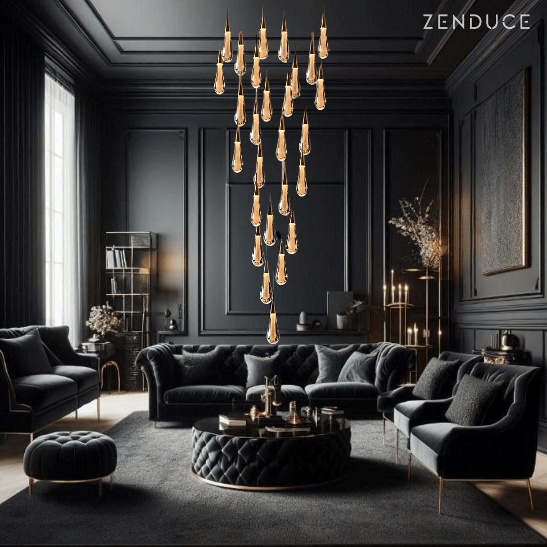 Suspension LED goutte de cristal – 1 lumière – image 2