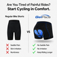 Short de cyclisme unisexe avec rembourrage gel