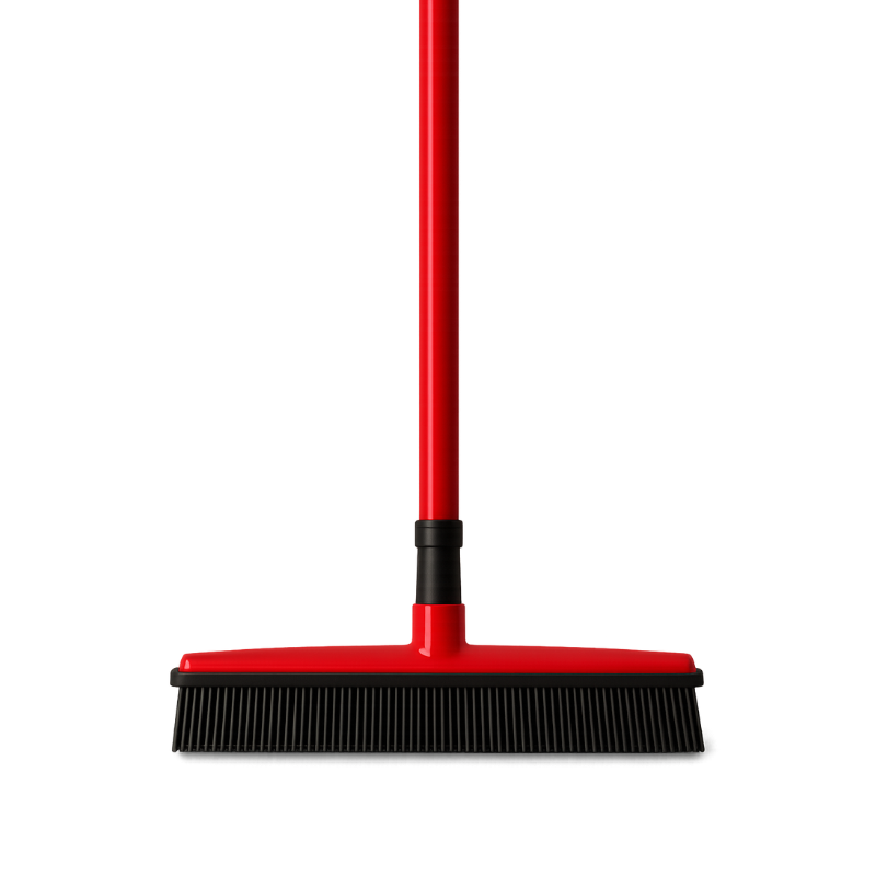 Felineau Balai en Caoutchouc Anti-Poils pour Animal - Noir ou Rouge