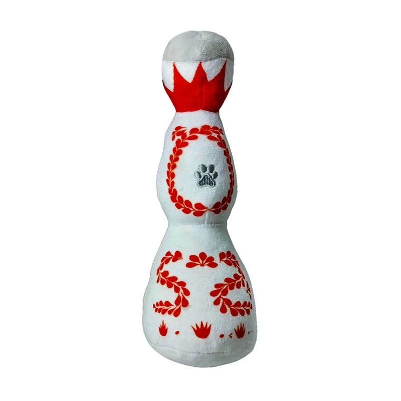 Felineau Jouet Quille Couinante en Peluche pour Chien - Bleu ou Rouge
