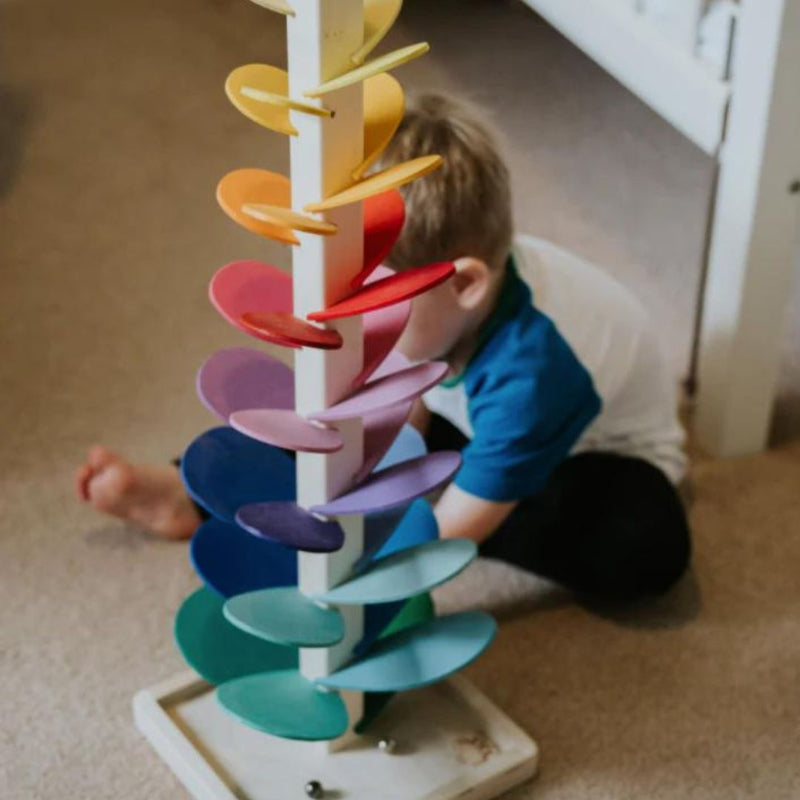 Arbre à billes sonore multicolore en bois 71 cm