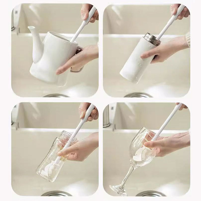 Brosse de nettoyage à long manche pour verres et tasses