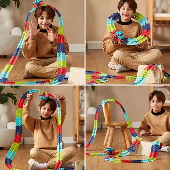 Circuit de course flexible avec looping