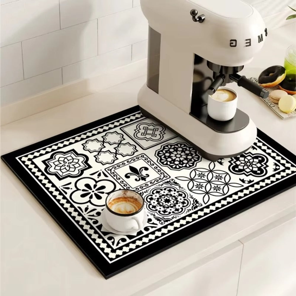 Tapis absorbant pour espace café et évier
