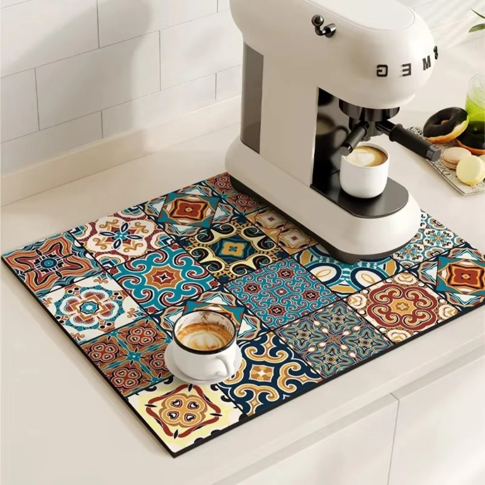 Tapis absorbant pour espace café et évier