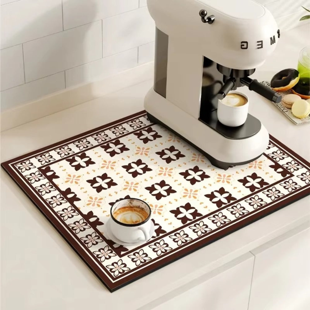 Tapis absorbant pour espace café et évier
