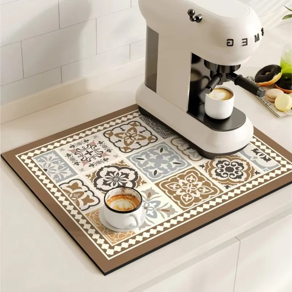 Tapis absorbant pour espace café et évier