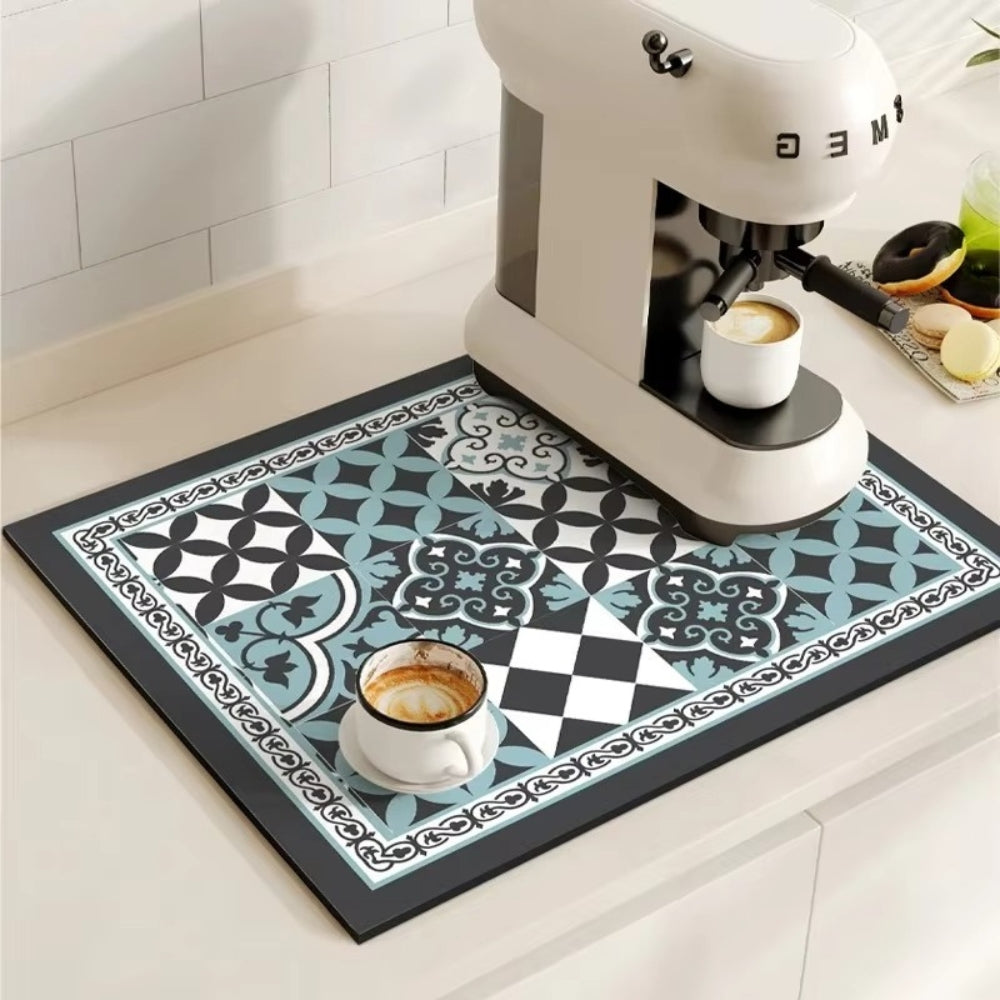 Tapis absorbant pour espace café et évier