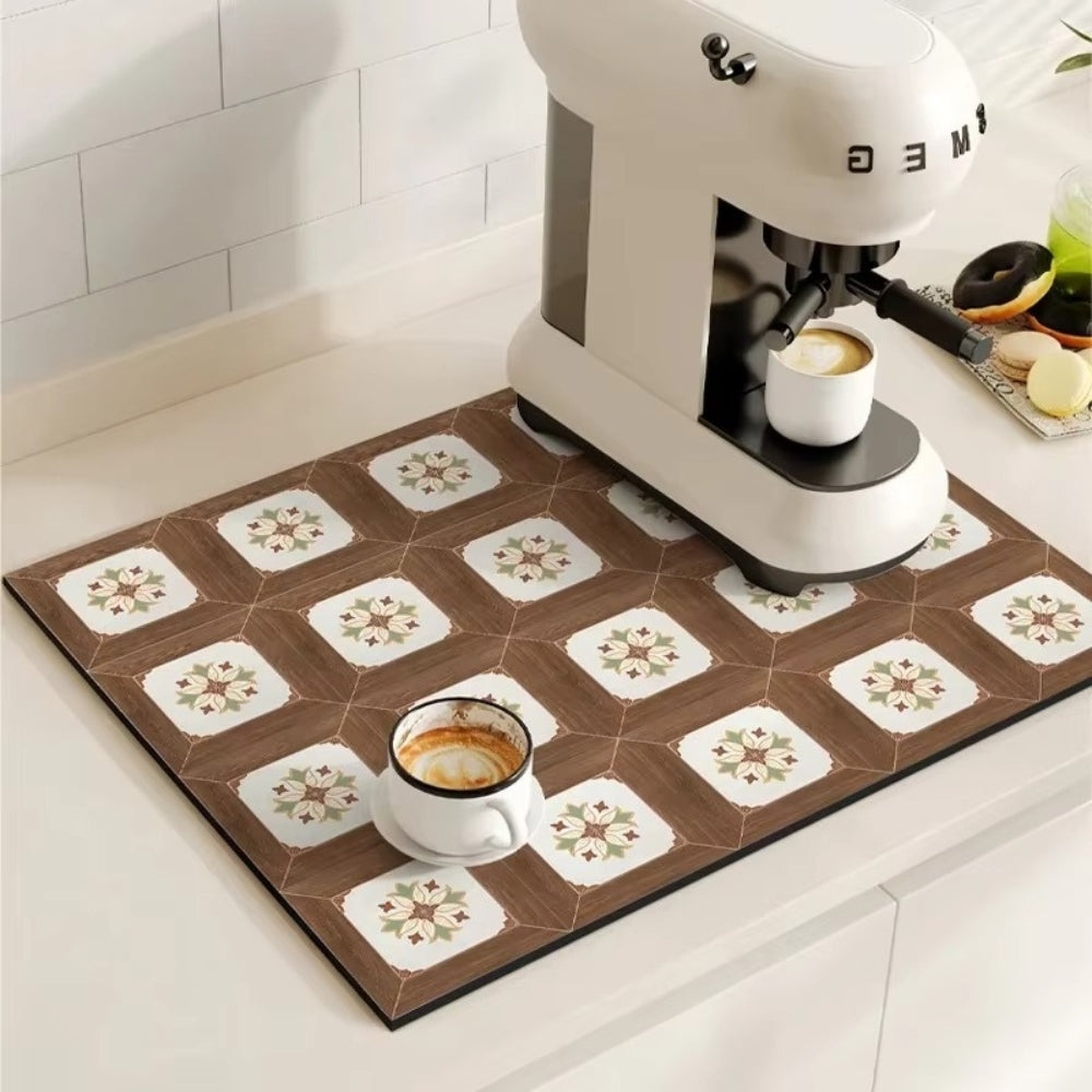 Tapis absorbant pour espace café et évier