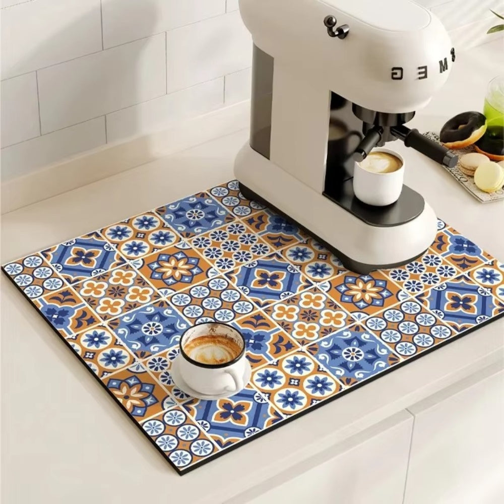 Tapis absorbant pour espace café et évier