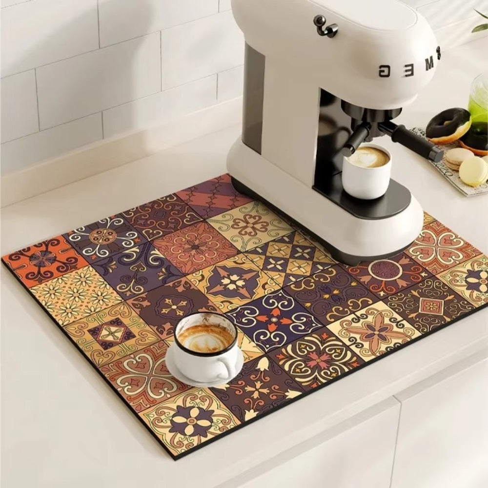 Tapis absorbant pour espace café et évier