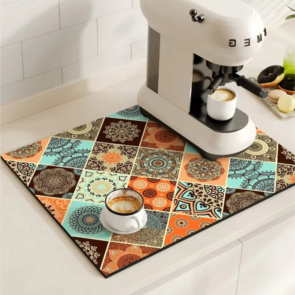 Tapis absorbant pour espace café et évier