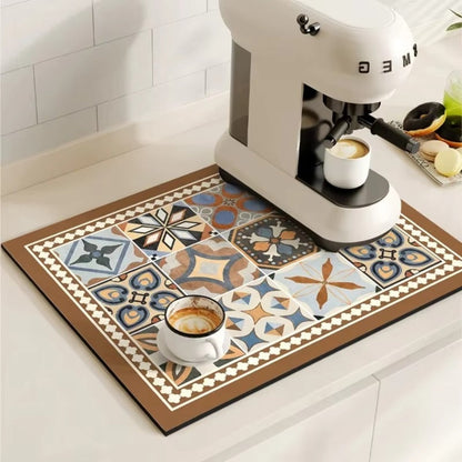 Tapis absorbant pour espace café et évier