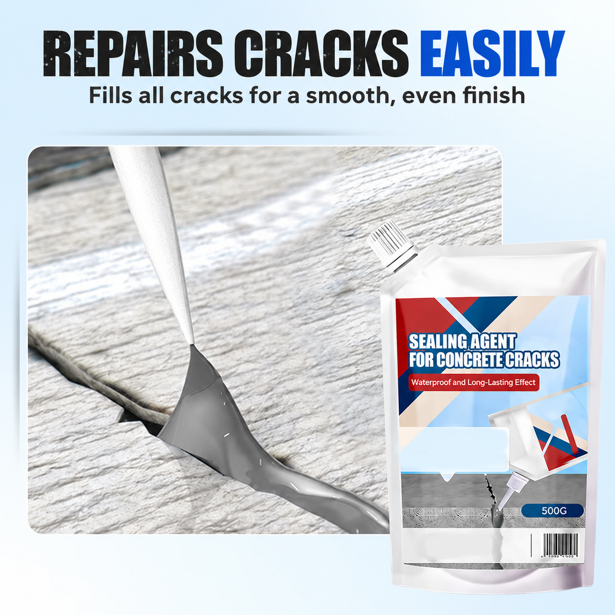 Mastic de réparation des fissures pour béton et maçonnerie