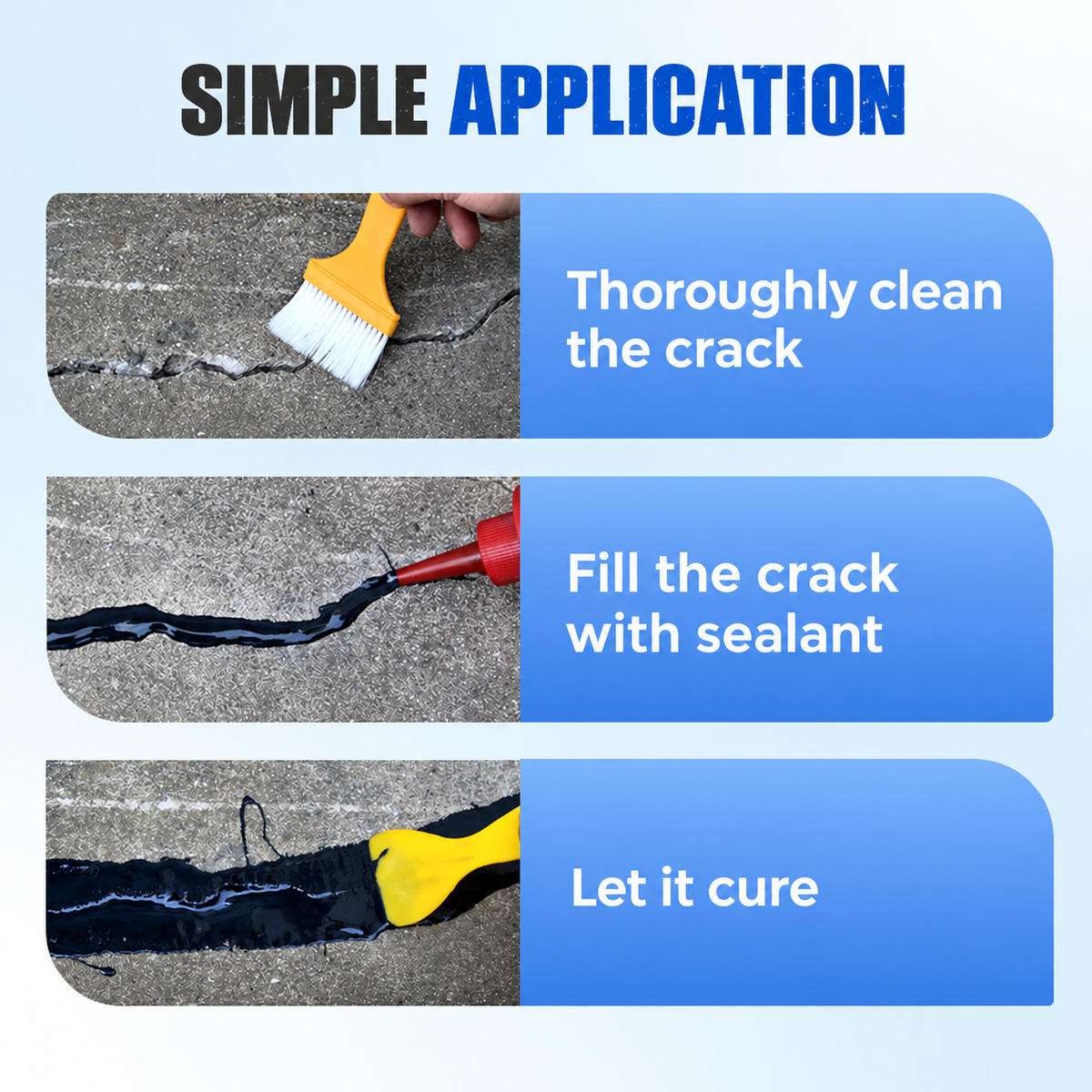 Mastic de réparation des fissures pour béton et maçonnerie
