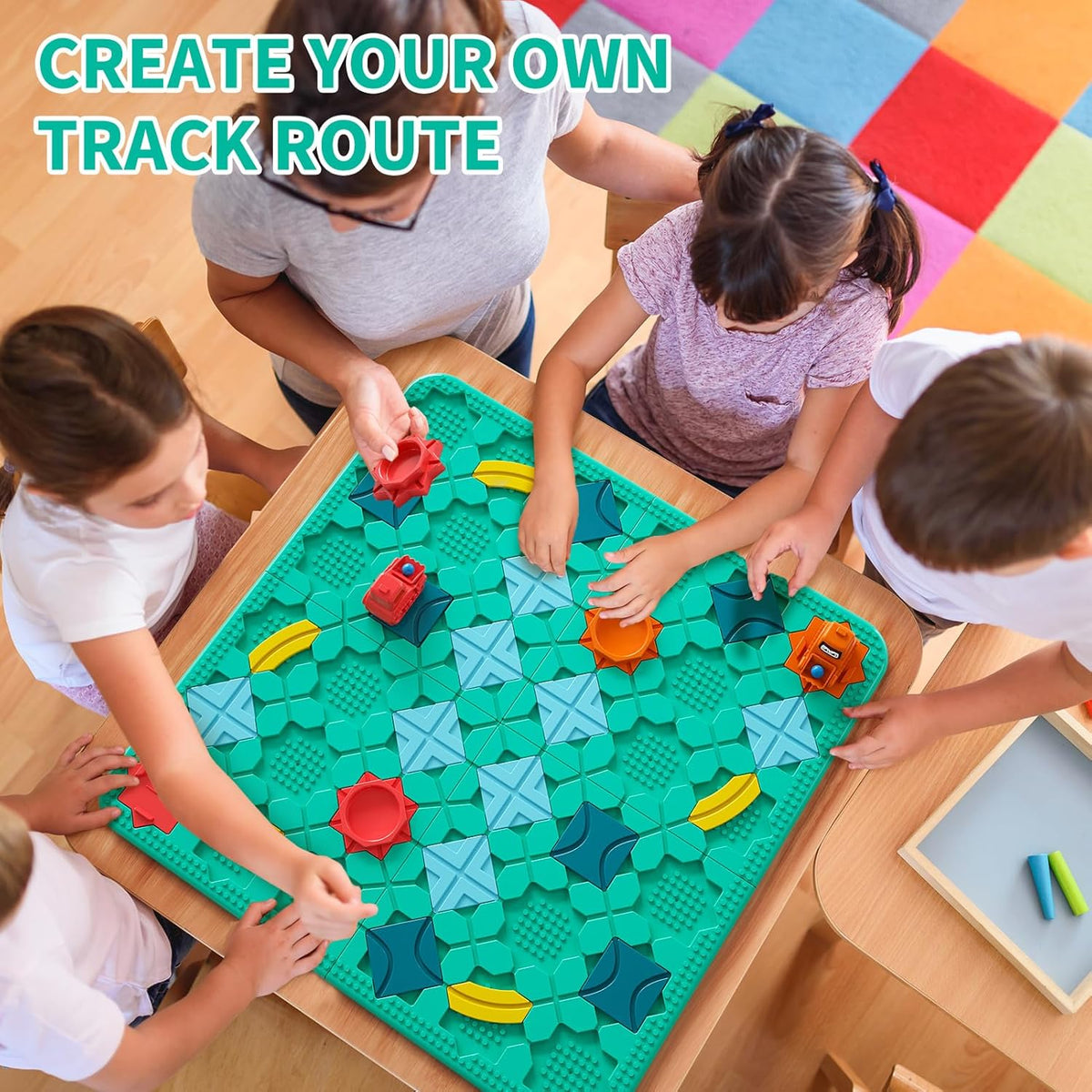 Jeu de construction de parcours pour enfants de 3 à 6 ans