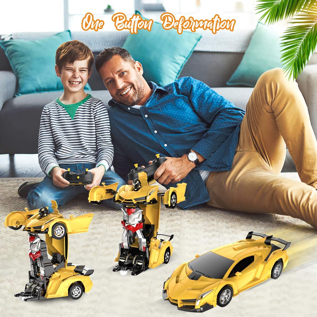 Voiture télécommandée transformable en robot