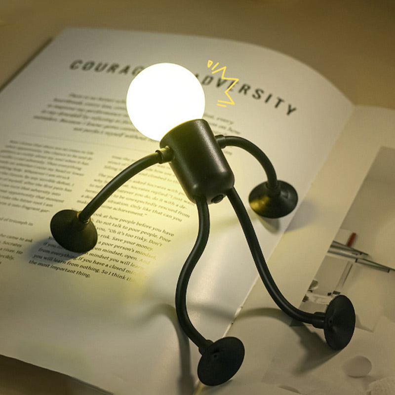Lampe de table robot avec ampoule LED, 25 × 15 cm