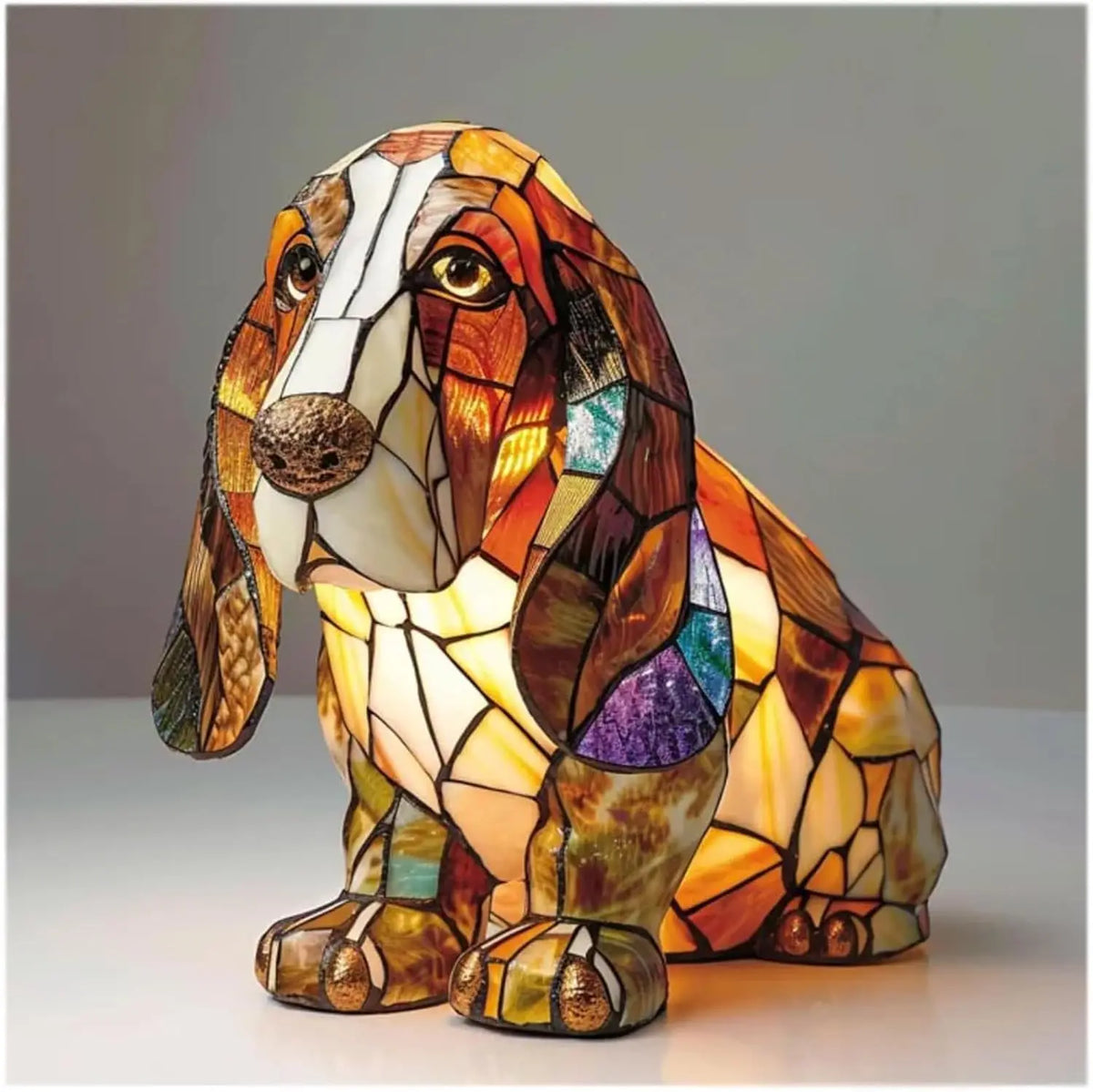 Lampe de table décorative chien avec douille E14