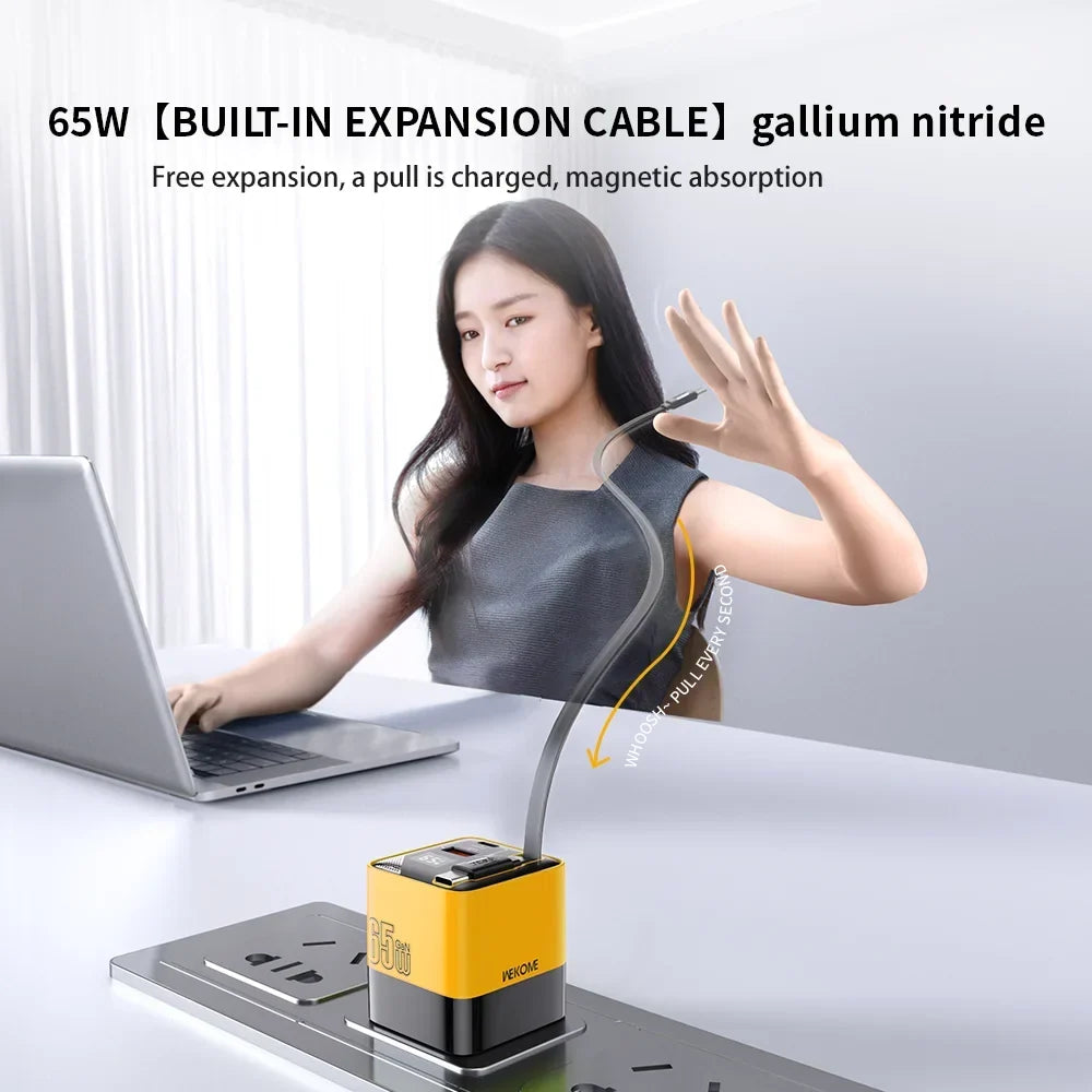 Adaptateur secteur USB-C avec câble intégré