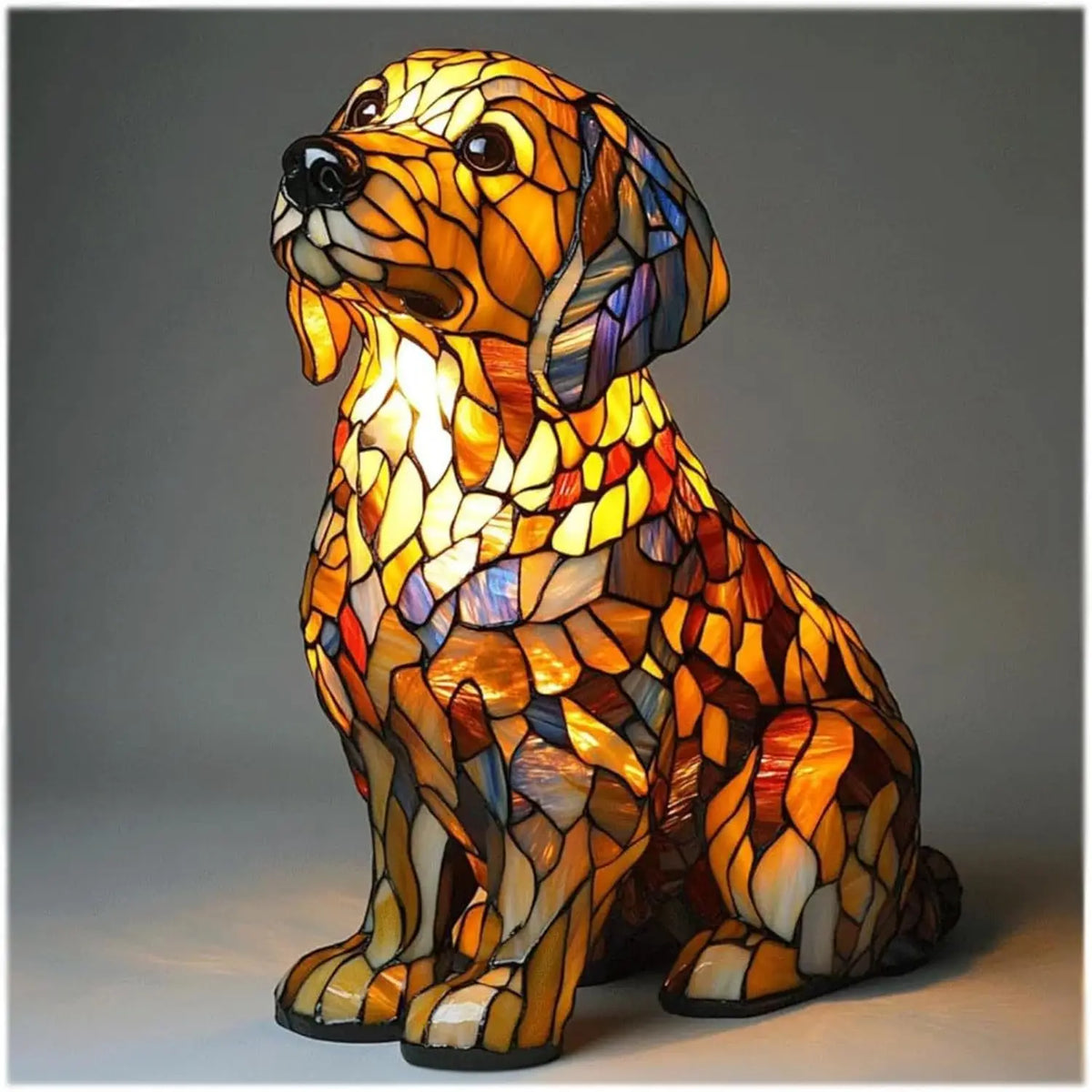 Lampe de table décorative chien avec douille E14