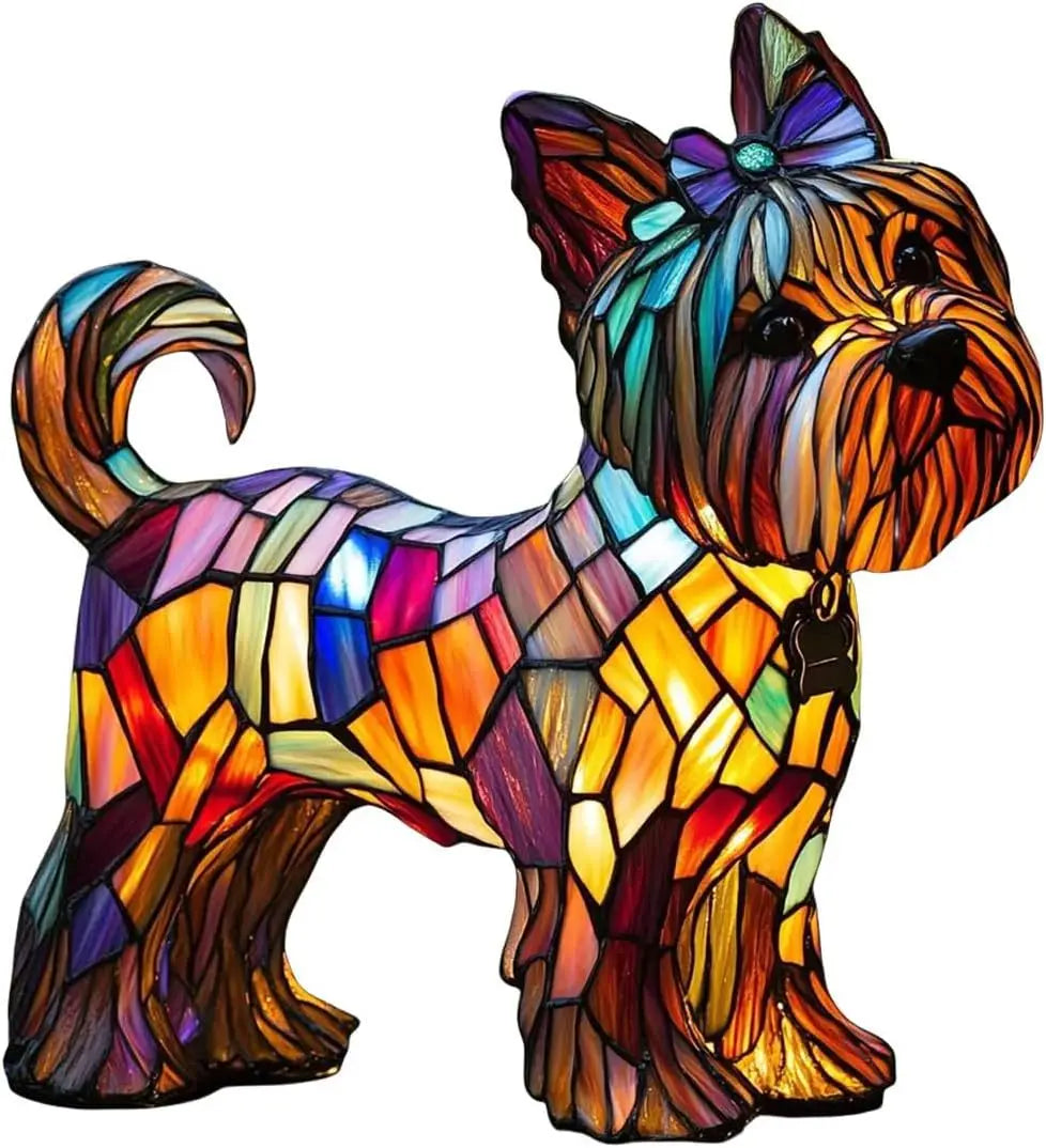 Lampe de table décorative chien avec douille E14