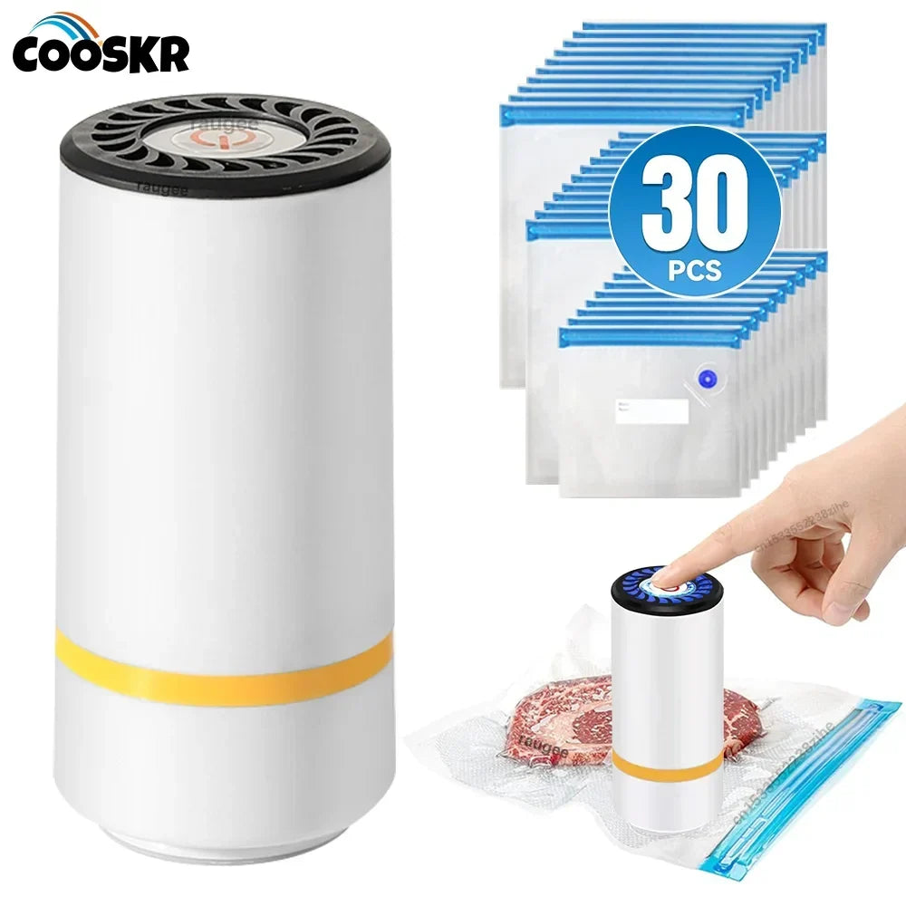 Pompe électrique rechargeable avec sacs de conservation sous vide