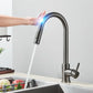 Robinet de cuisine en acier inoxydable à commande tactile