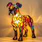Lampe de table décorative chien avec douille E14