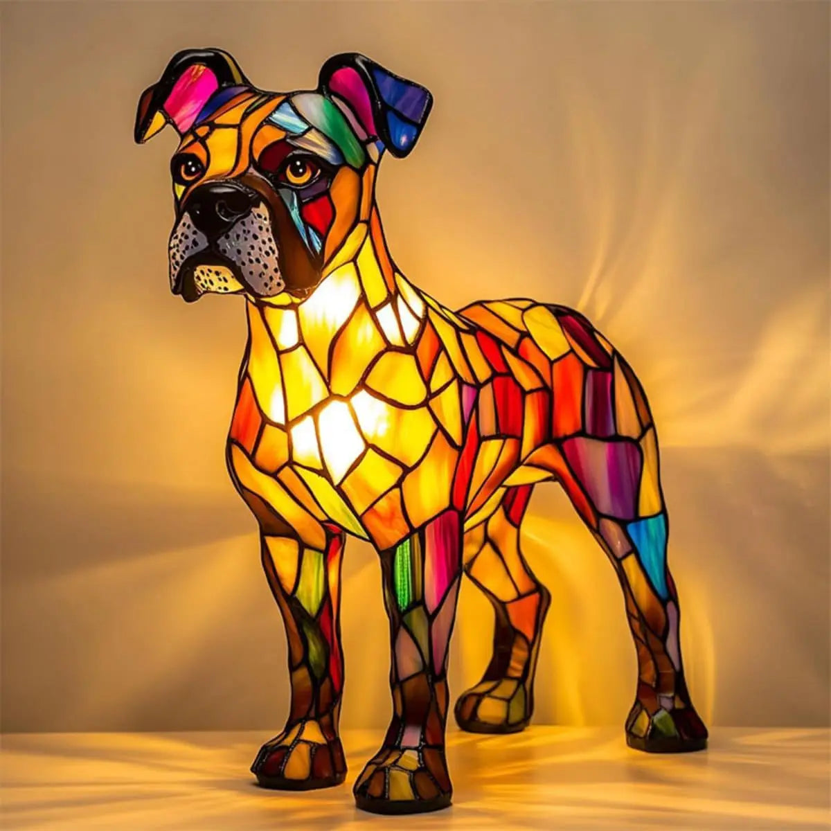 Lampe de table décorative chien avec douille E14