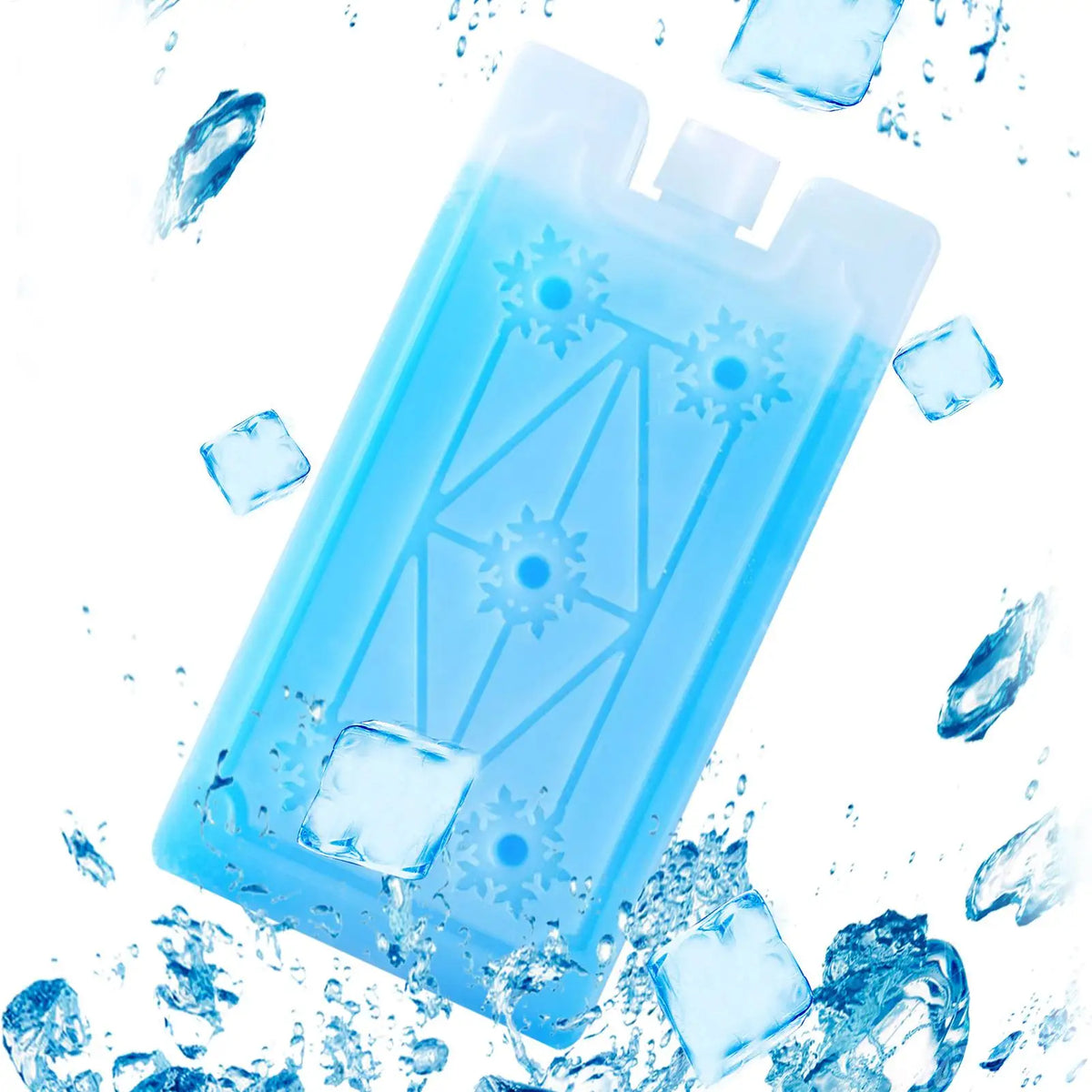 Bloc réfrigérant rectangulaire réutilisable pour glacière