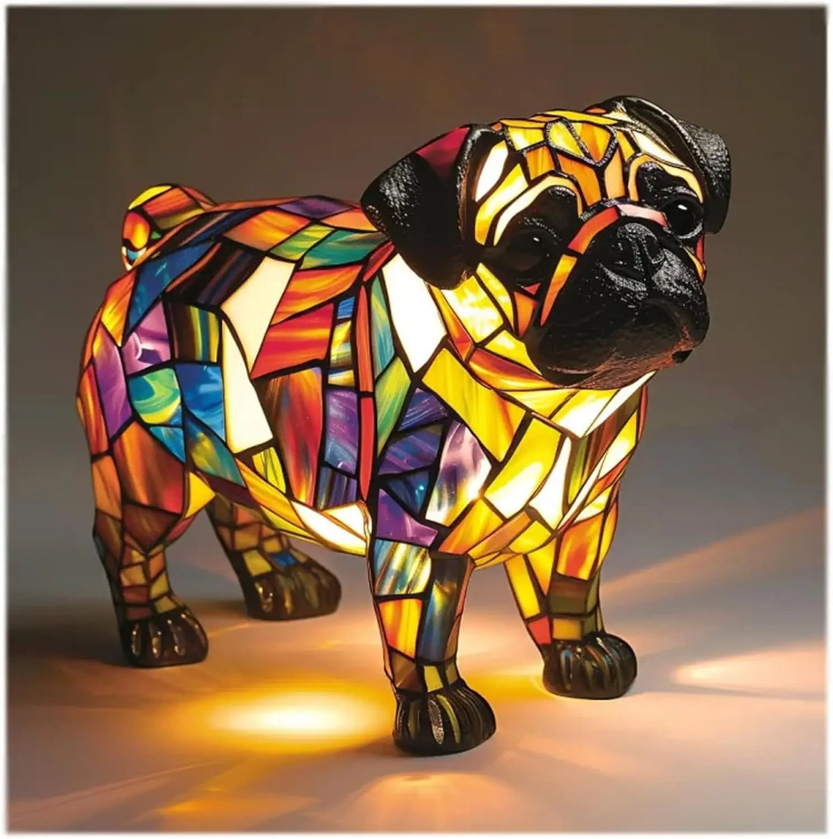 Lampe de table décorative chien avec douille E14