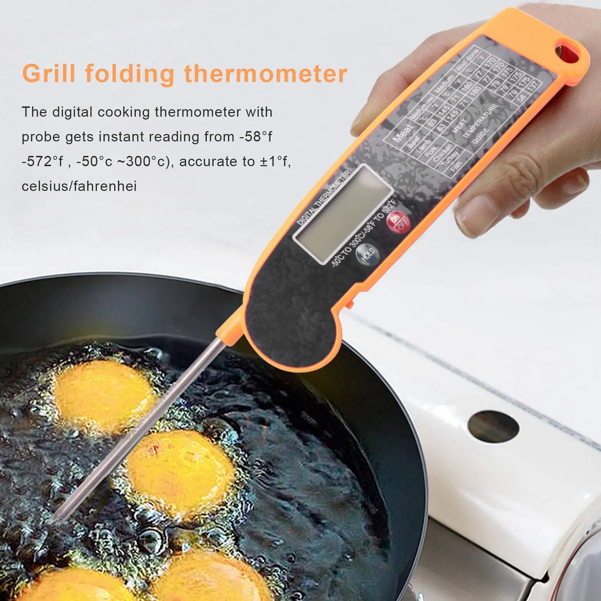 Thermomètre numérique de cuisine à sonde