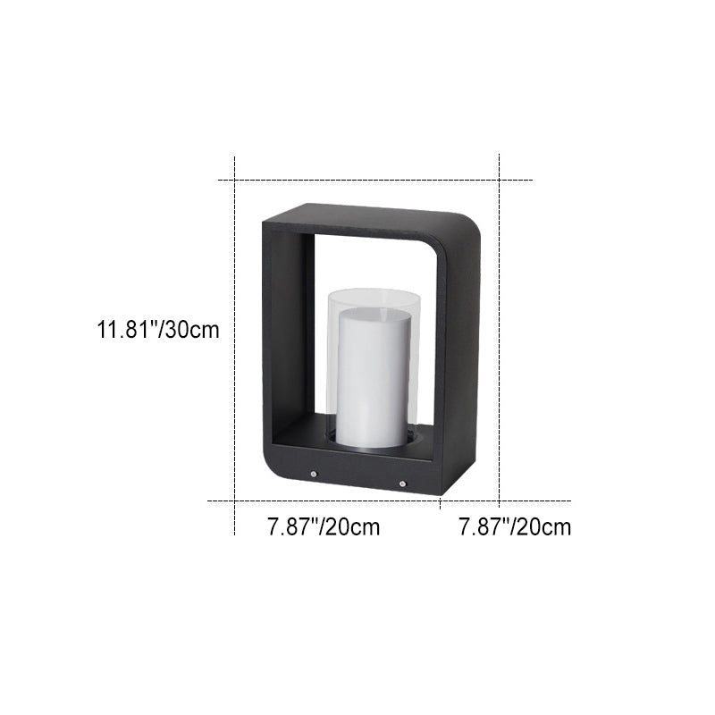 Borne lumineuse extérieure à LED, format carré