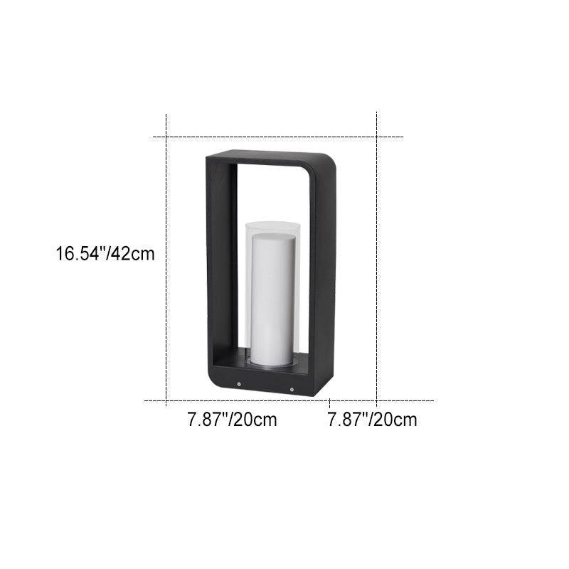 Borne lumineuse extérieure à LED, format carré