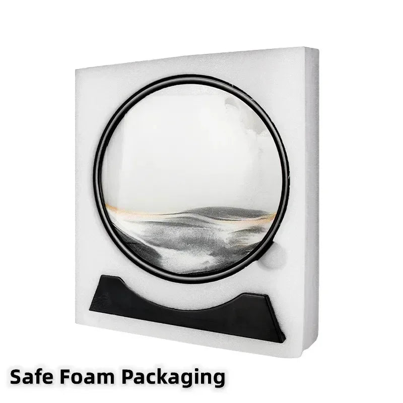 Tableau de sable mobile en verre avec cadre ABS, 25 x 20 cm