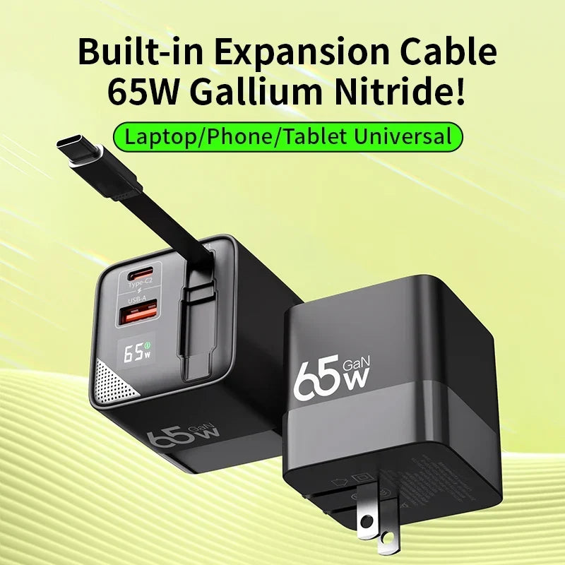 Adaptateur secteur USB-C avec câble intégré