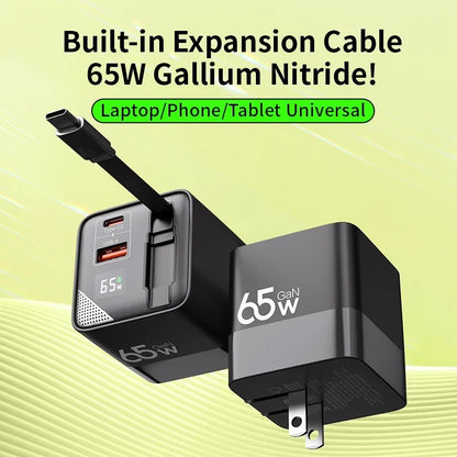 Adaptateur secteur USB-C avec câble intégré