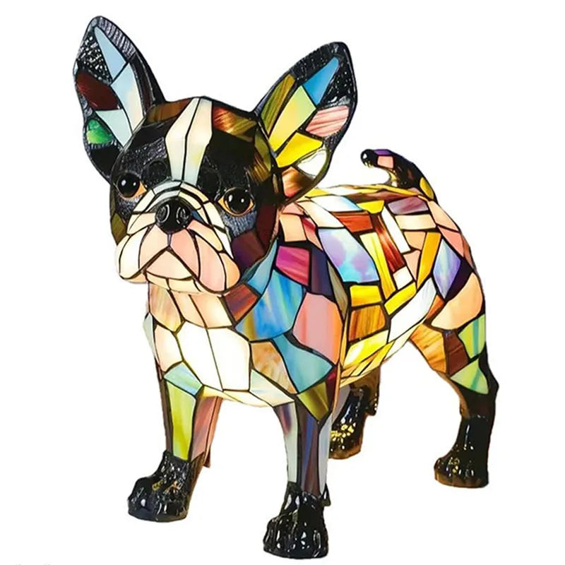 Lampe de table décorative chien avec douille E14